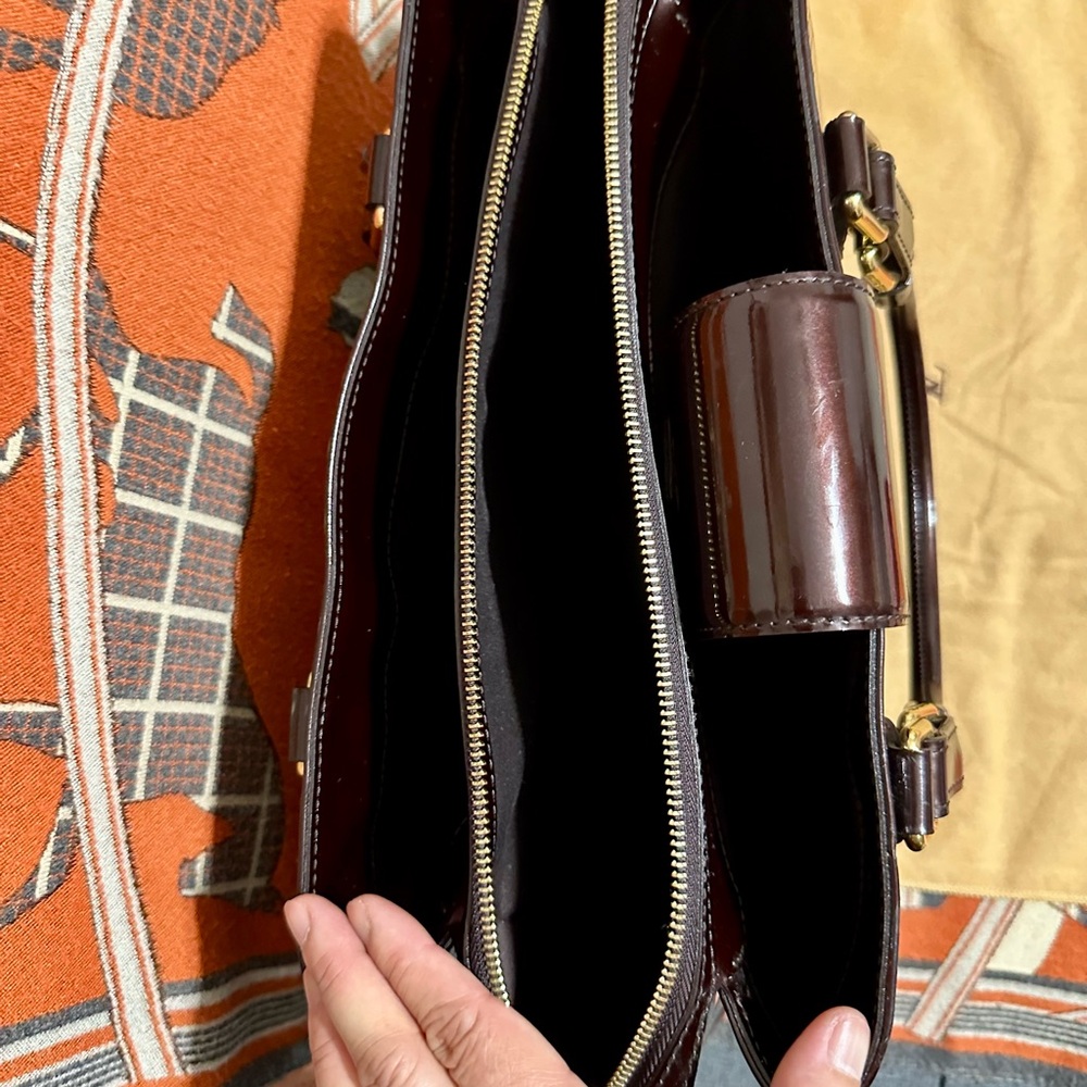 Louis Vuitton Purple Satchel Elegant Structured Design - Picture 12 of 15